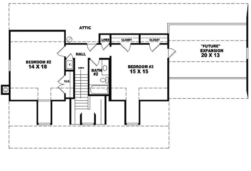 Cape Cod & New England House Plan Second Floor - Verdi Cape Cod Home 087D-0358 - Shop House Plans and More