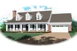 Trio Of Dormers Flank The Porch Of This Cape Cod