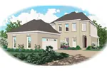 Country House Plan Front of Home - Half Hollow Hill Colonial Home 087D-0363 - Search House Plans and More