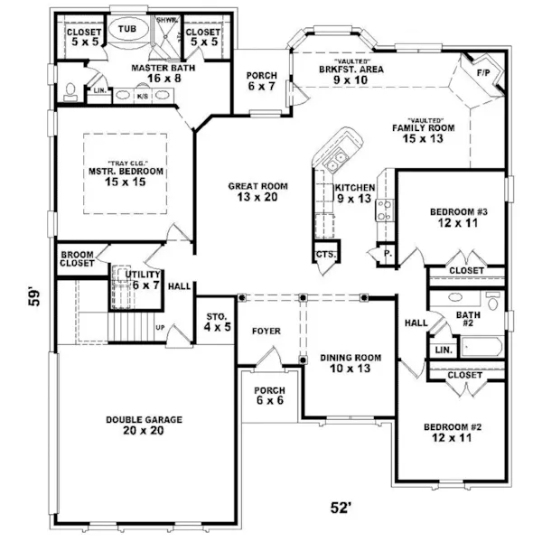 Country House Plan First Floor - Dunhill Way Country Home 087D-0366 - Search House Plans and More