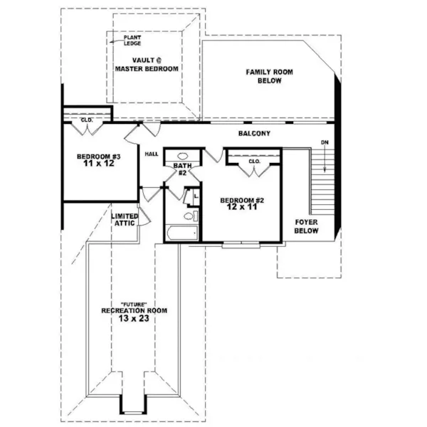 European House Plan Second Floor - Dickens Valley European Home 087D-0369 - Search House Plans and More