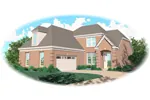 Southern House Plan Front of Home - Dickens Valley European Home 087D-0369 - Search House Plans and More