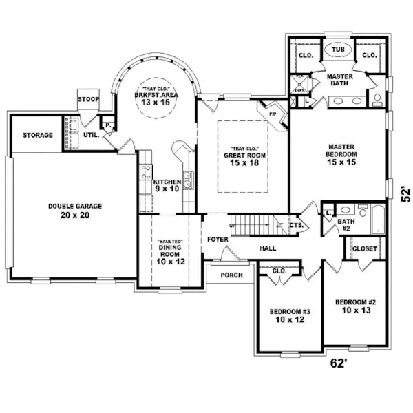 Southern House Plan First Floor - Steeplechase Southern Home 087D-0378 - Shop House Plans and More