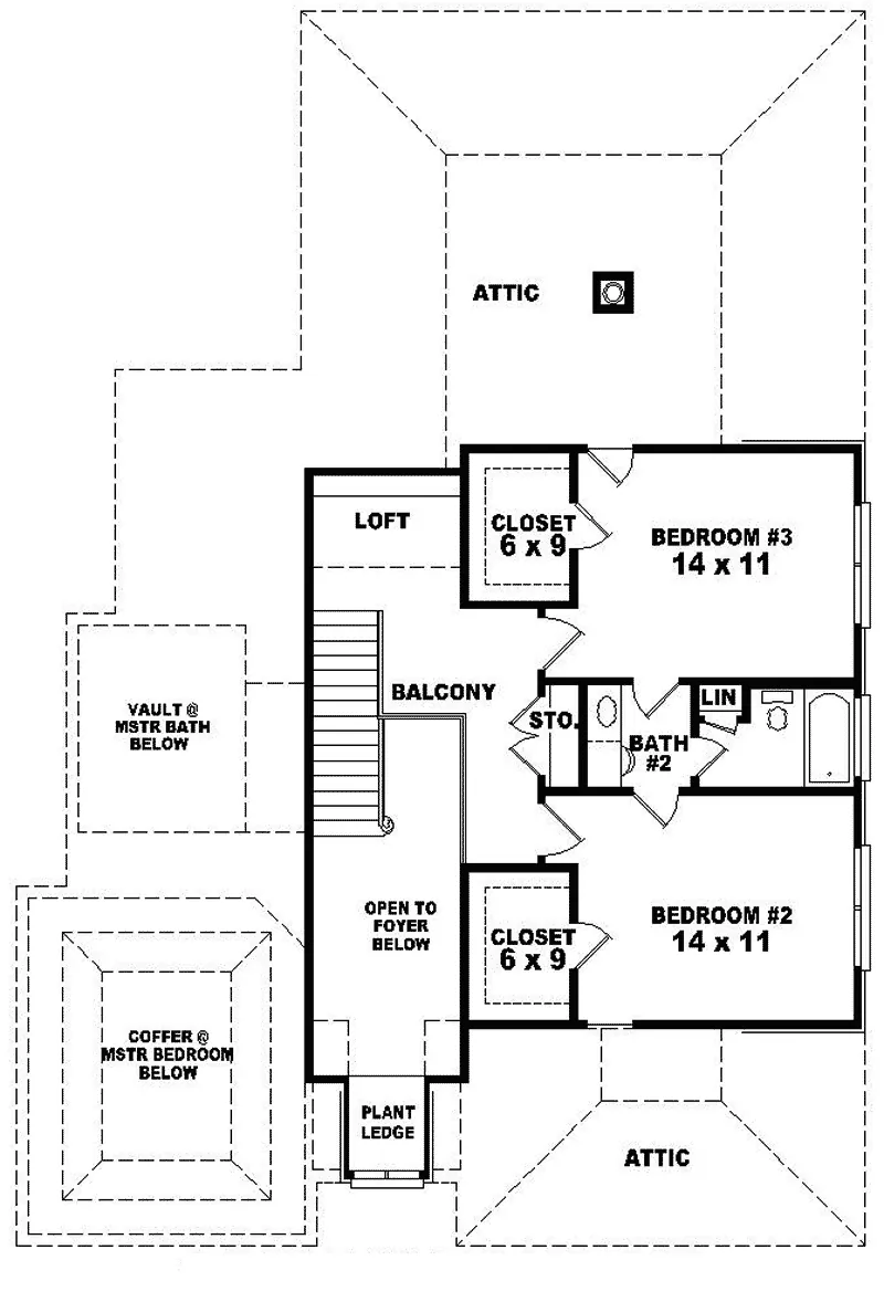 Traditional House Plan Second Floor - Picardy English Cottage Home 087D-0381 - Shop House Plans and More