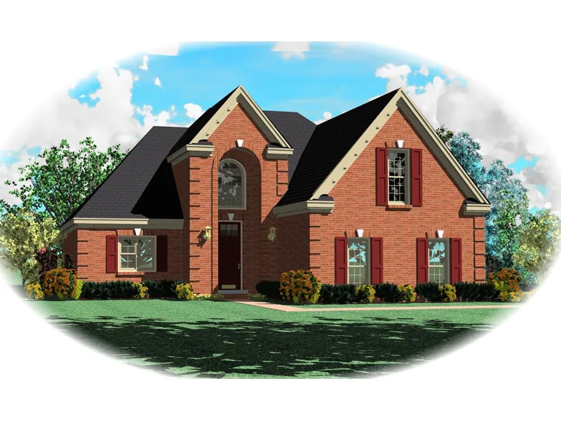 Southern House Plan Front of Home - Pearlstone Colonial Home 087D-0386 - Shop House Plans and More