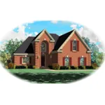 Country House Plan Front of Home - Pearlstone Colonial Home 087D-0386 - Shop House Plans and More