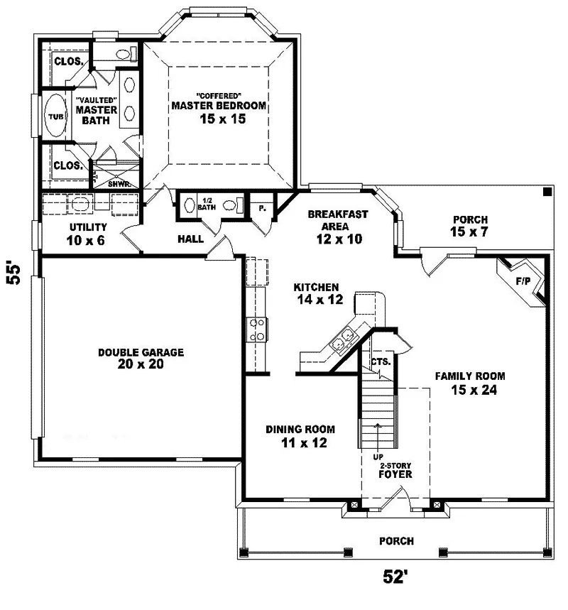 Traditional House Plan First Floor - Tanto Country Home 087D-0388 - Shop House Plans and More