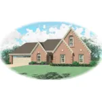 Southern House Plan Front of Home - Palmerton Point European Home 087D-0393 - Shop House Plans and More