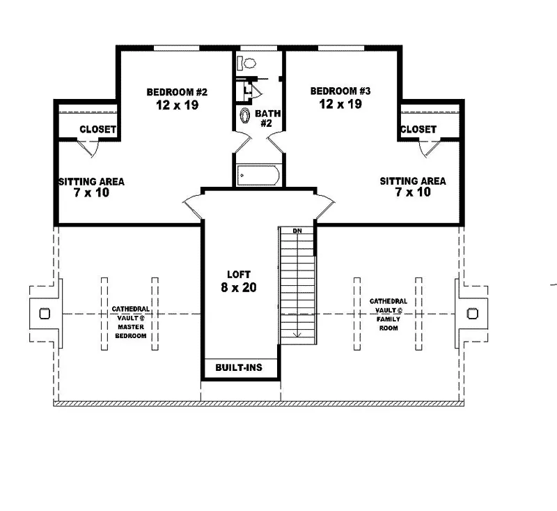 Southern House Plan Second Floor - Chalmette Acadian Home 087D-0398 - Search House Plans and More