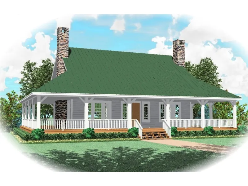 Country House Plan Front of Home - Chalmette Acadian Home 087D-0398 - Search House Plans and More