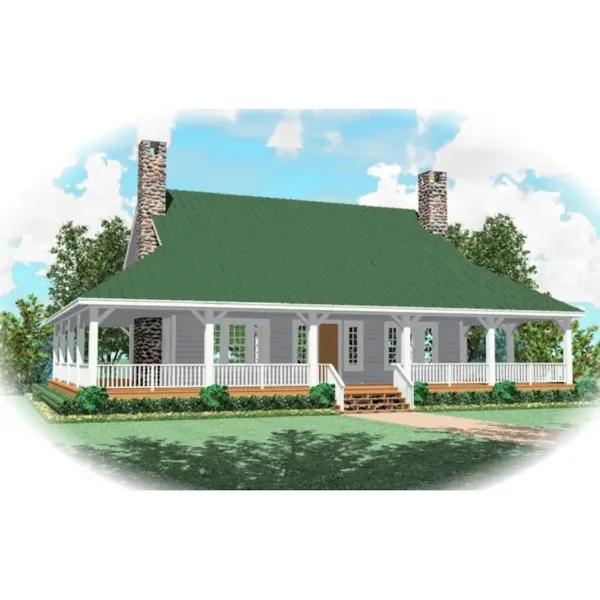 Country House Plan Front of Home - Chalmette Acadian Home 087D-0398 - Search House Plans and More