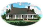 Southern House Plan Front of Home - Armon Acadian Colonial Home 087D-0399 - Search House Plans and More