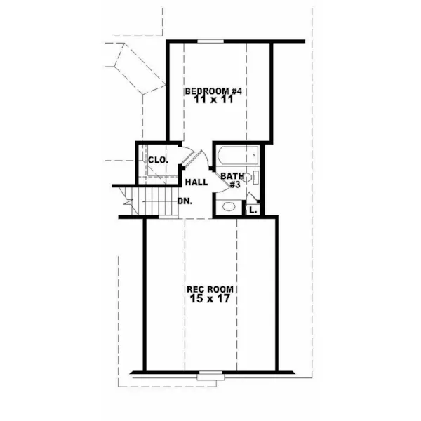 Colonial House Plan Second Floor - Elmridge Colonial Style Home 087D-0402 - Search House Plans and More