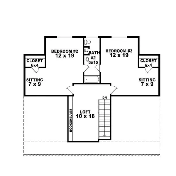 Colonial House Plan Second Floor - Easton Raised Lowcountry Home 087D-0410 - Search House Plans and More