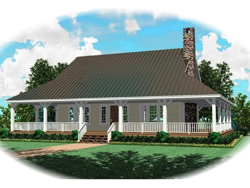 Colonial House Plan Front of Home - Longstone Plantation Home 087D-0417 - Shop House Plans and More