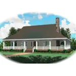 Colonial House Plan Front of Home - Longstone Plantation Home 087D-0417 - Shop House Plans and More