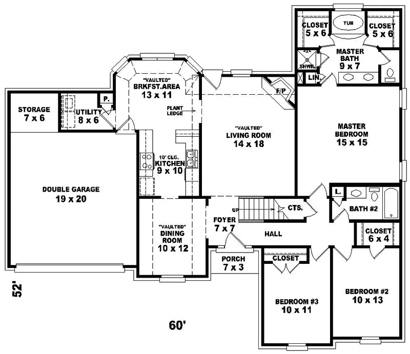 Country House Plan First Floor - Ketchum Traditional Home 087D-0418 - Search House Plans and More