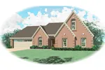 Traditional House Plan Front of Home - Ketchum Traditional Home 087D-0418 - Search House Plans and More
