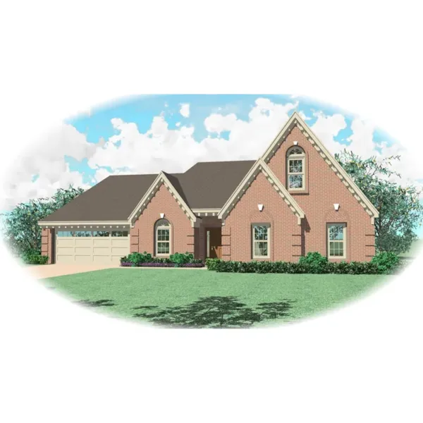 Traditional House Plan Front of Home - Ketchum Traditional Home 087D-0418 - Search House Plans and More