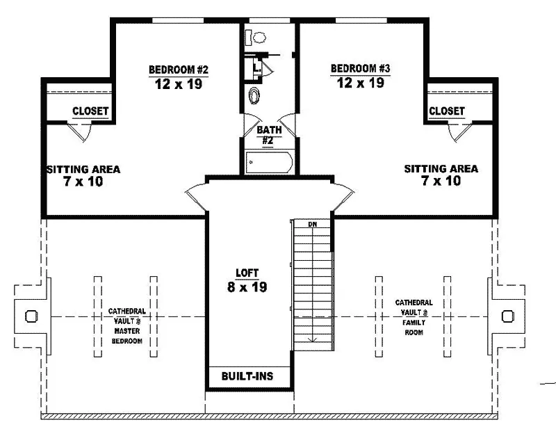 Acadian House Plan Second Floor - Esmond Ranch Home 087D-0424 - Search House Plans and More