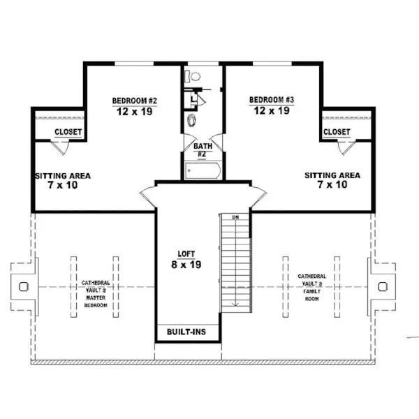 Farmhouse Plan Second Floor - Esmond Ranch Home 087D-0424 - Search House Plans and More