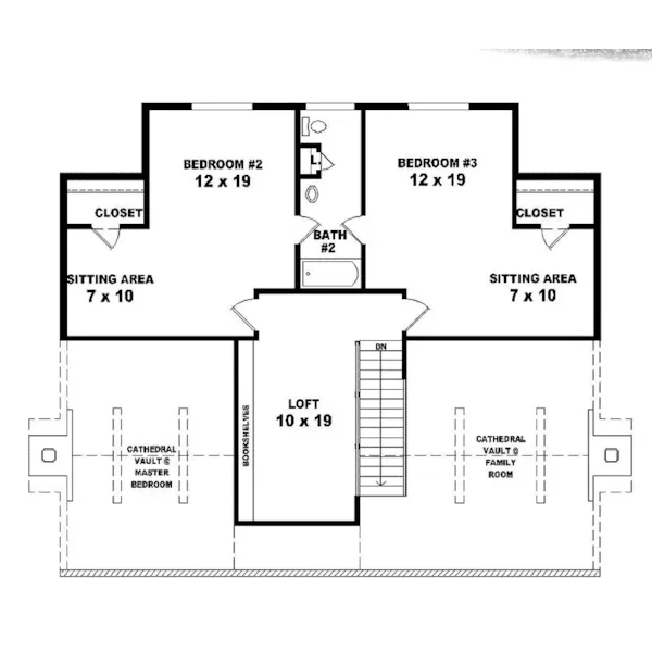 Acadian House Plan Second Floor - Santenay Acadian Home 087D-0429 - Shop House Plans and More