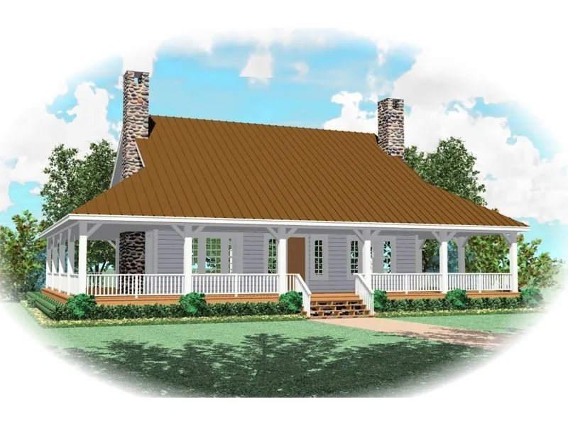 Farmhouse Plan Front of Home - Ravenna Run Acadian Style Home 087D-0435 - Shop House Plans and More