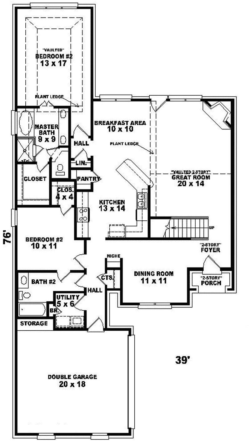 Colonial House Plan First Floor - Eaglewood European Home 087D-0436 - Search House Plans and More