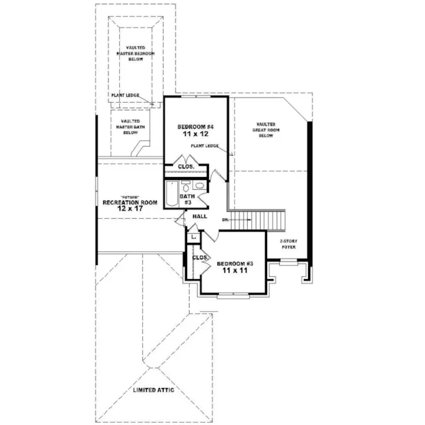 Traditional House Plan Second Floor - Eaglewood European Home 087D-0436 - Search House Plans and More