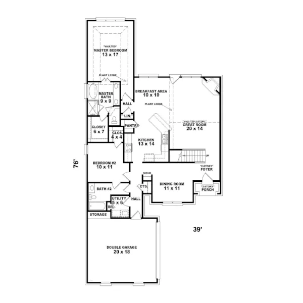 Traditional House Plan First Floor - Greenpoint European Home 087D-0438 - Search House Plans and More