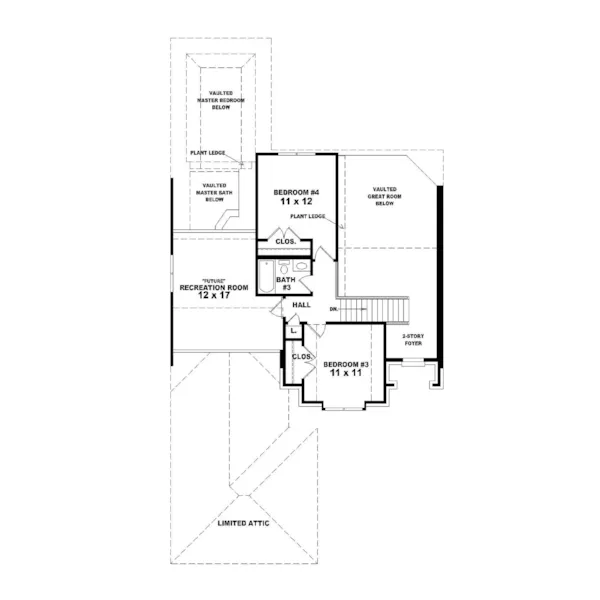 Traditional House Plan Second Floor - Greenpoint European Home 087D-0438 - Search House Plans and More