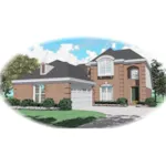 Traditional House Plan Front of Home - Greenpoint European Home 087D-0438 - Search House Plans and More