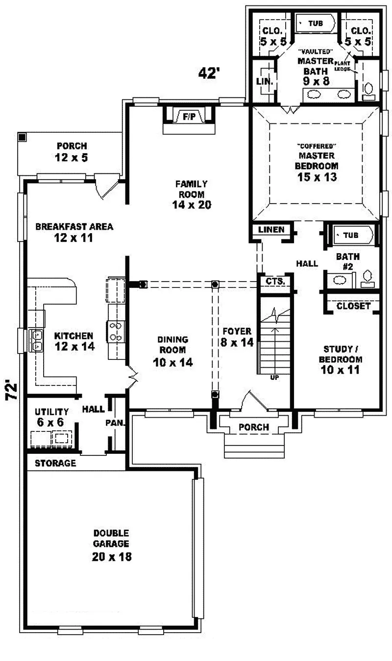 Southern House Plan First Floor - Vandeven Georgian Home 087D-0447 - Shop House Plans and More