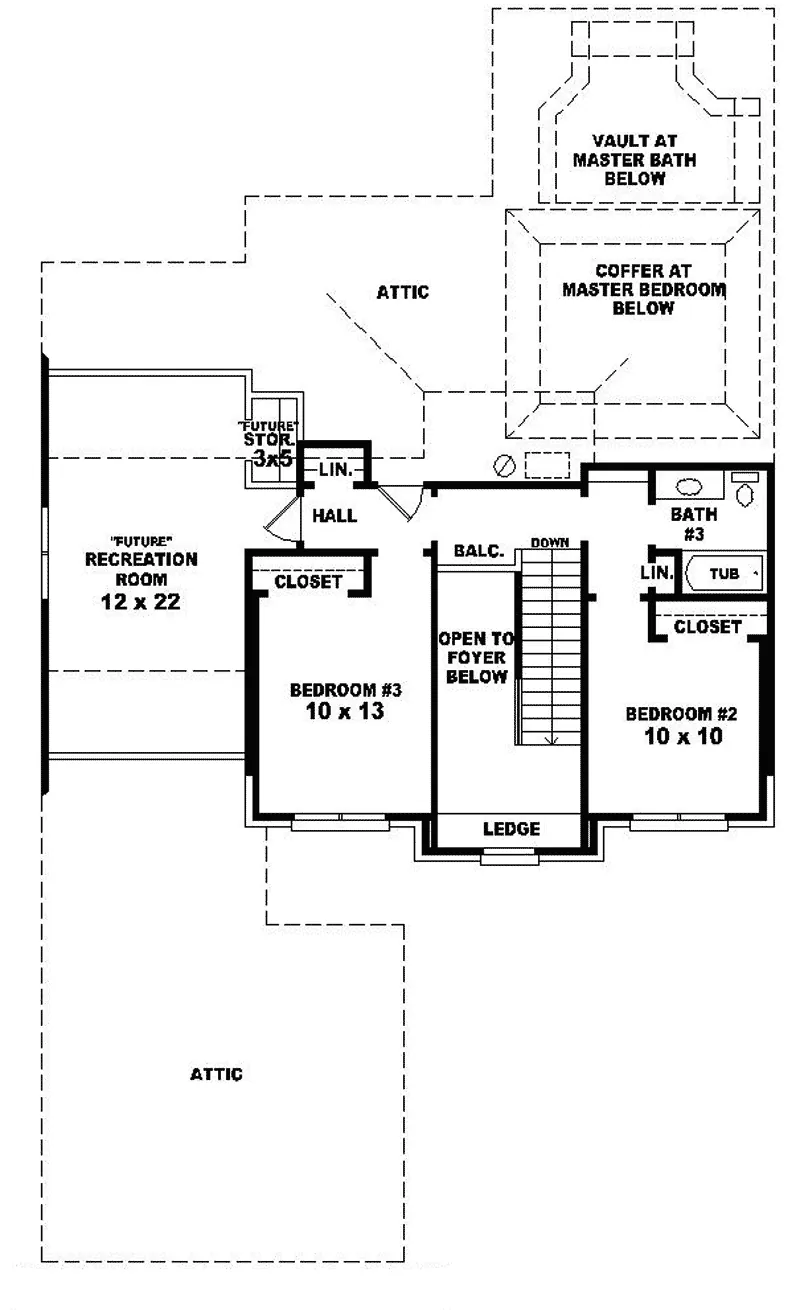 Southern House Plan Second Floor - Vandeven Georgian Home 087D-0447 - Shop House Plans and More