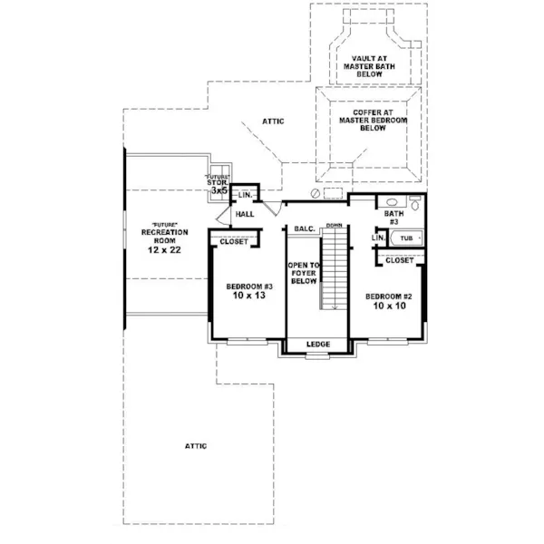 Colonial House Plan Second Floor - Vandeven Georgian Home 087D-0447 - Shop House Plans and More