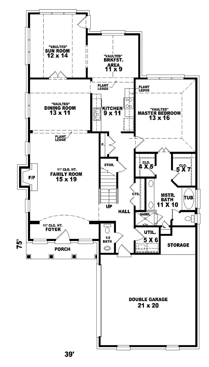 Traditional House Plan First Floor - Maxwell Farm Southern Home 087D-0450 - Shop House Plans and More