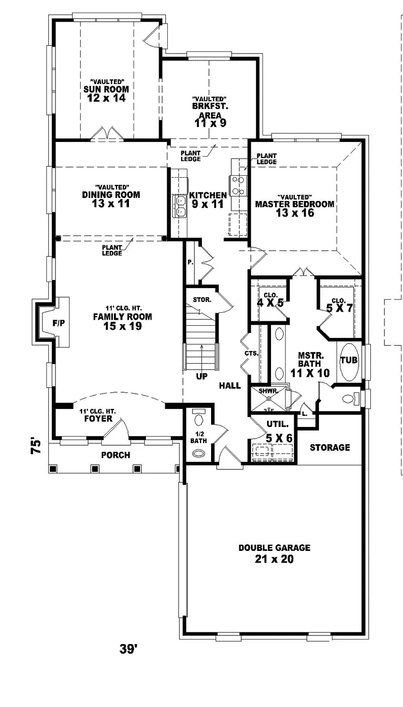 Southern House Plan First Floor - Mozart Meadow Country Home 087D-0451 - Shop House Plans and More