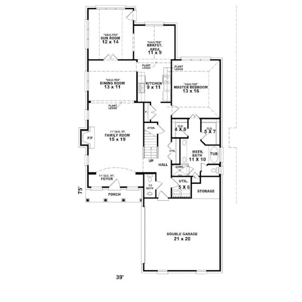 Traditional House Plan First Floor - Mozart Meadow Country Home 087D-0451 - Shop House Plans and More