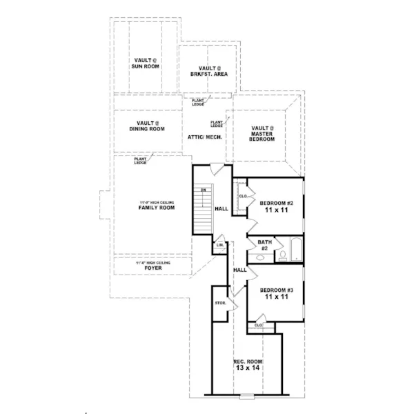 Traditional House Plan Second Floor - Mozart Meadow Country Home 087D-0451 - Shop House Plans and More