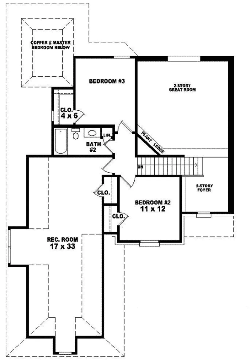 Country House Plan Second Floor - Windwood Hills Narrow Lot Home 087D-0465 - Shop House Plans and More
