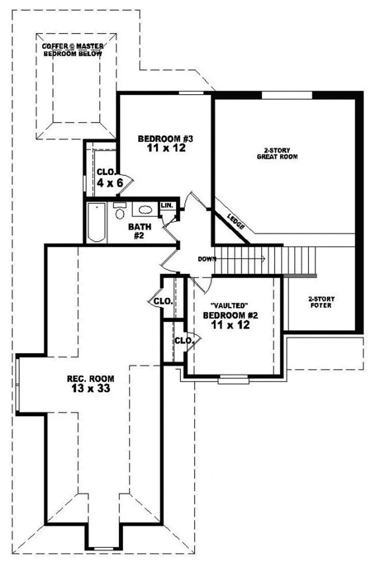 Country House Plan Second Floor - Maurice Southern Country Home 087D-0466 - Shop House Plans and More