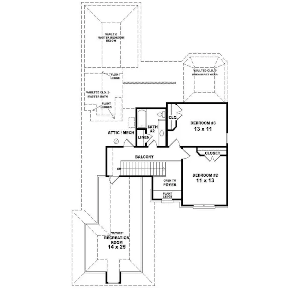 Country House Plan Second Floor - Lawson Creek Country Home 087D-0467 - Shop House Plans and More