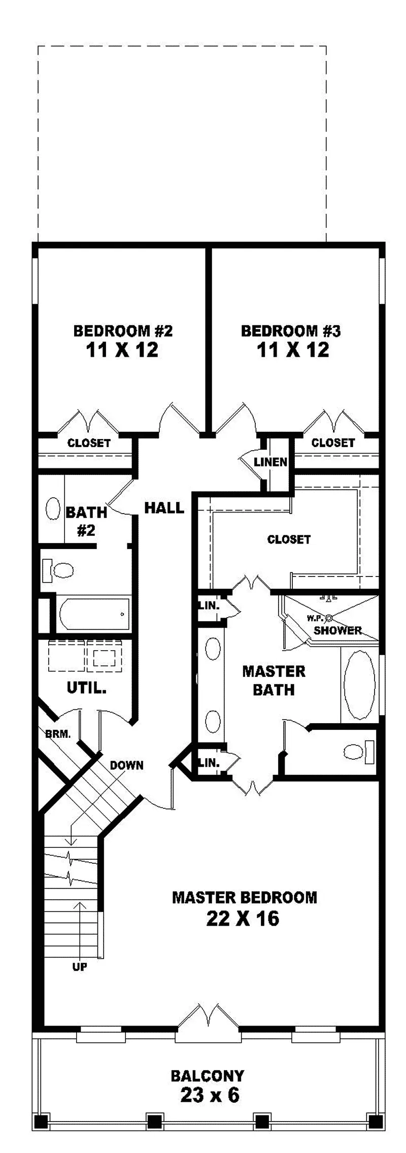 Plantation House Plan Second Floor - Deckers Ridge Southern Home 087D-0471 - Search House Plans and More