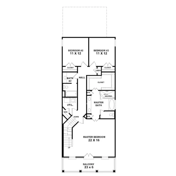 Southern House Plan Second Floor - Deckers Ridge Southern Home 087D-0471 - Search House Plans and More