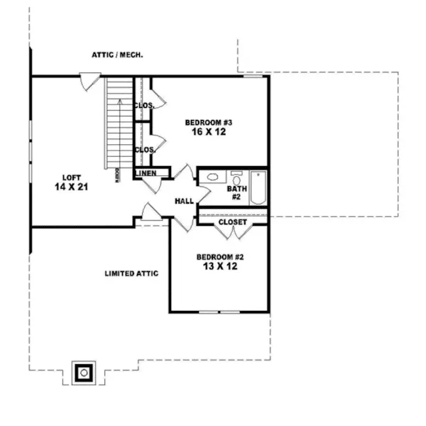 Country House Plan Second Floor - Bilmore Tudor Home 087D-0475 - Search House Plans and More