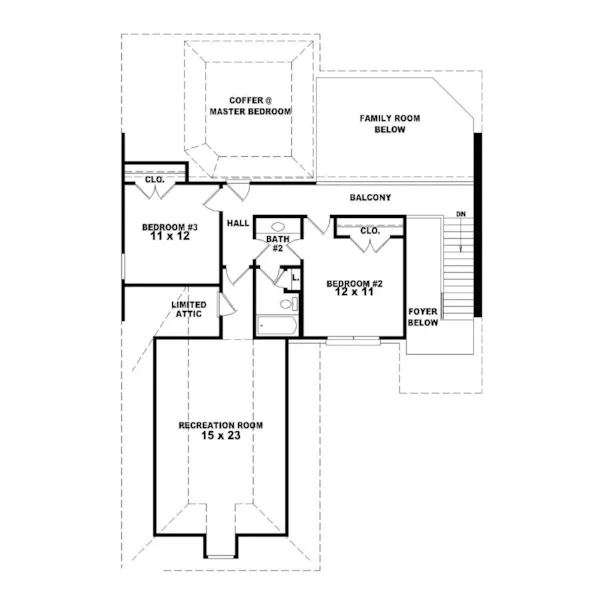 Country French House Plan Second Floor - Giorgio Country French Home 087D-0476 - Search House Plans and More