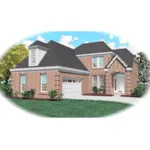 Traditional House Plan Front of Home - Clausen Traditional Home 087D-0477 - Search House Plans and More