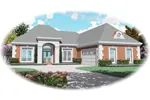 Sunbelt House Plan Front of Home - Zurich Peak Luxury Home 087D-0479 - Shop House Plans and More