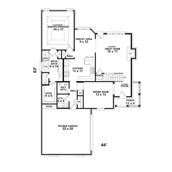 European House Plan First Floor - Elmsford European Home 087D-0480 - Search House Plans and More