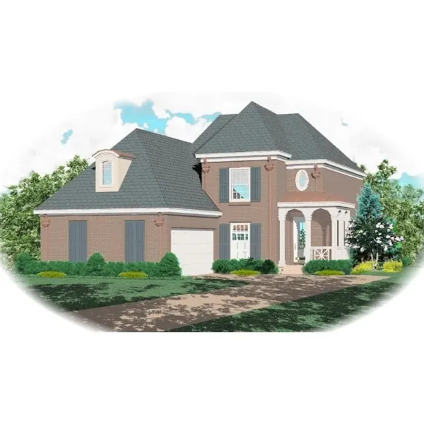 European House Plan Front of Home - Elmsford European Home 087D-0480 - Search House Plans and More